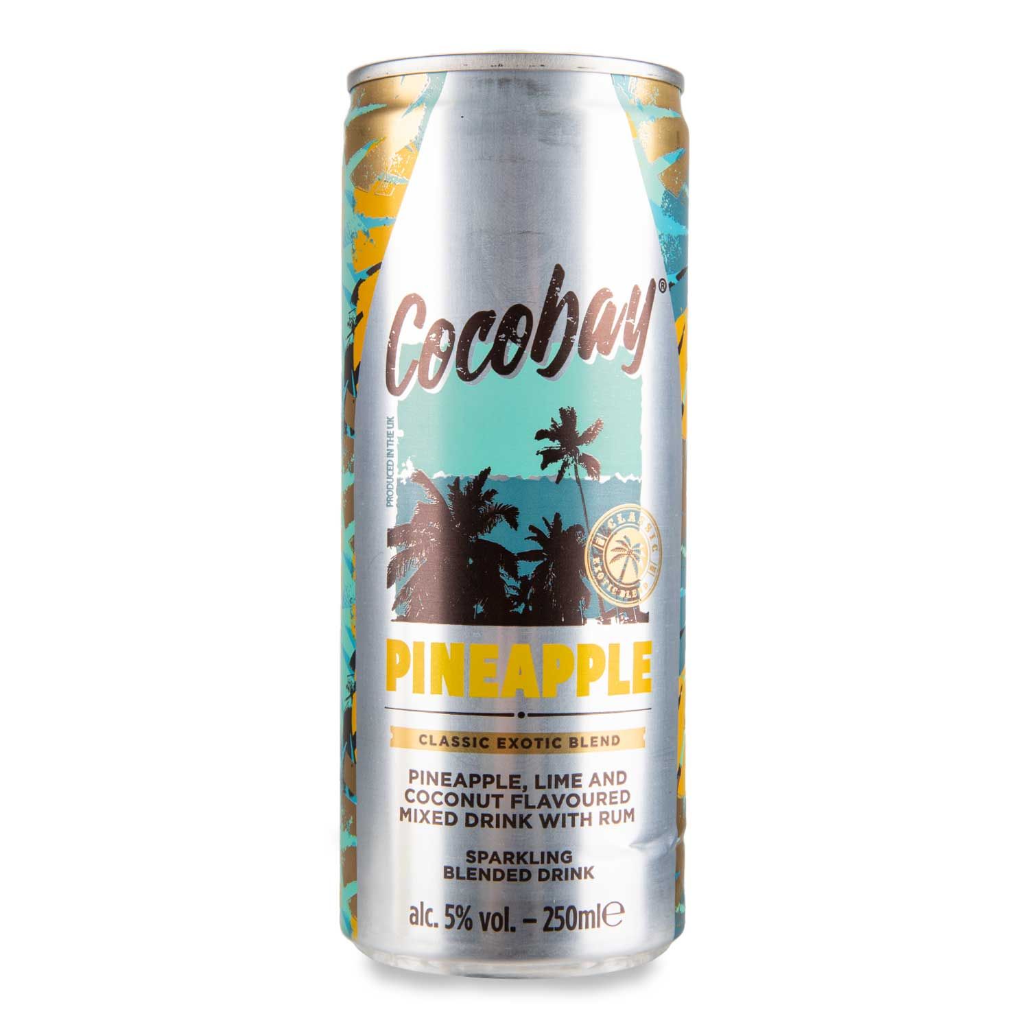 Pineapple, Lime And Coconut Flavoured Mixed Drink With Rum 250ml Cocobay